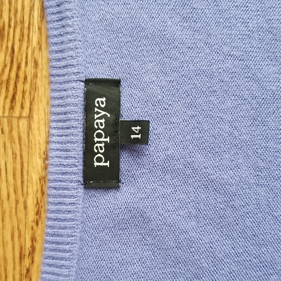 (14) Papaya Soft Knit Pastel Long Sleeve Tie Waist Sweater Fall Winter Modest - Picture 3 of 10